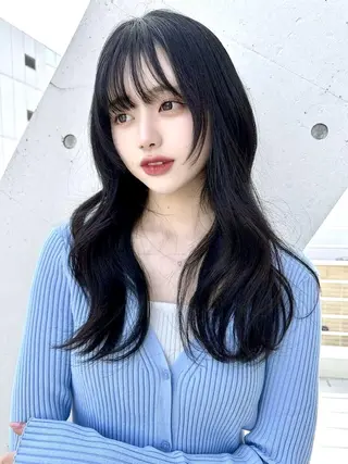 カラー 🌸春の暗髪カラー 🌸透明感ヘアのヘアスタイル