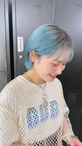 ショート カラー パーマ ヘアアレンジ メンズ キッズ ネイル マツエク・マツパ アイブロウ エビスザキレン/メン ズ/心斎橋🌳のヘアスタイル