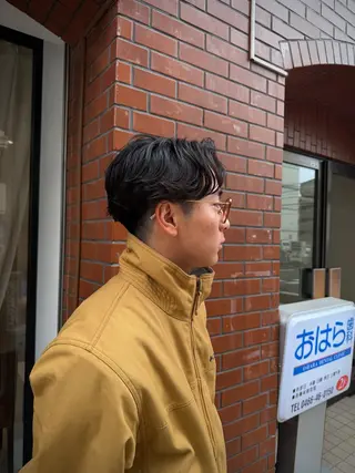 パーマ メンズ 保坂 駿太郎のヘアスタイル