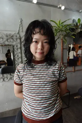 ミディアム カラー パーマ 大林 エリコのヘアスタイル