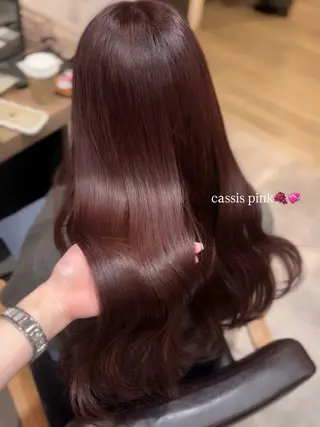 ロング Ami♡表参道/艶髪 ピンク/盛れカットのヘアスタイル