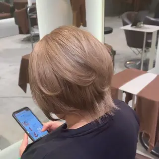 ショート カラー 髪質改善ストレート 中林優太のヘアスタイル