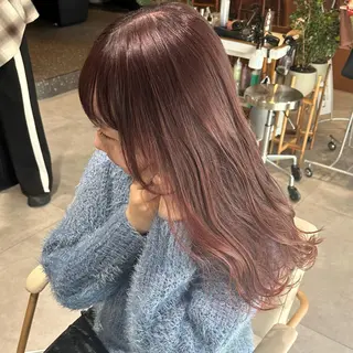 セミロング カラー 相宮 優羽のヘアスタイル