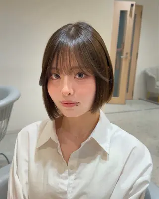 ミディアム けいし🐬ボブ 美髪縮毛矯正のヘアスタイル