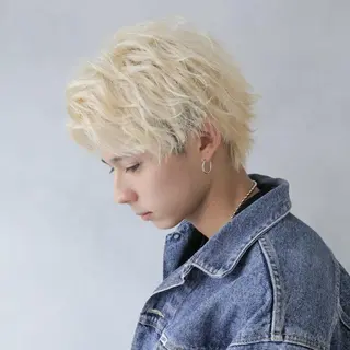 メンズ カラー ショート Mens salon ANDYのヘアスタイル