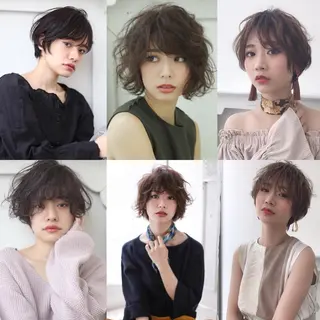 ショート 艶カラー/フェイス レイヤー/たむのヘアスタイル