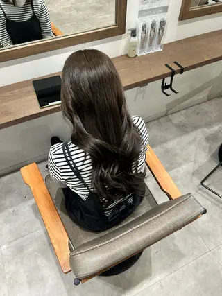 ロング カラー 名駅🎀*॰ॱ 透明感カラー かほのヘアスタイル