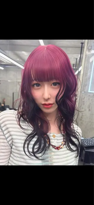 セミロング カラー 池袋 egoのヘアスタイル