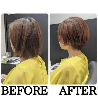 ショート カラー パーマ ヘアアレンジ 心斎橋/難波ショート 白髪ぼかし 中尾のヘアスタイル