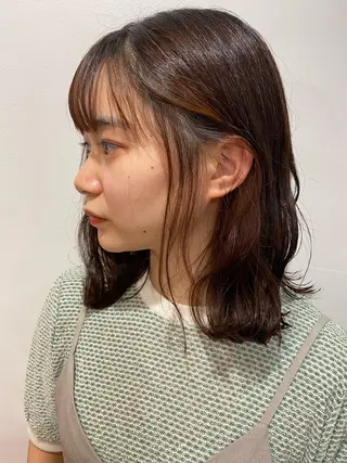ミディアム 小顔カット 🌿リョウカのヘアスタイル
