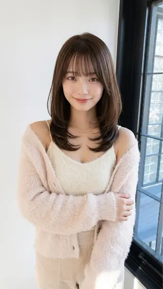セミロング 髪質改善/艶カラー /光吉洋平のヘアスタイル
