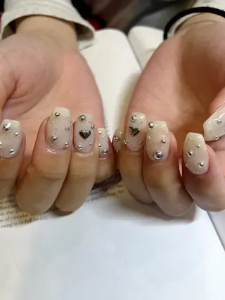 ネイル 大人ワンホン キラキラ/Ayanoのネイルデザイン
