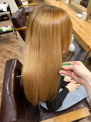 ロング パーマ 縮毛矯正/髪質改善 予約はリクエストからのヘアスタイル