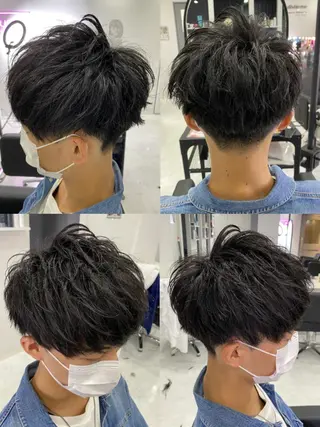 ショート カラー パーマ ヘアアレンジ メンズ 🔥メンズパーマ 特化 渡辺一翔のヘアスタイル