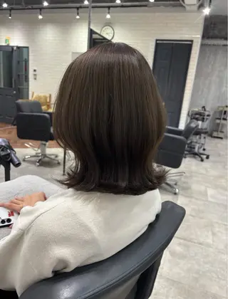 ミディアム カラー ヘアアレンジ kei🤎ベージュ /透明感カラー/博多のヘアスタイル