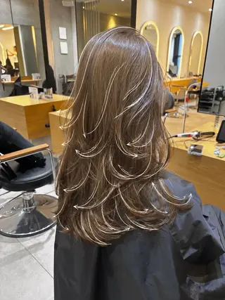 ロング 🧡レイヤー🧡 ✨透明感カラー✨祥吾のヘアスタイル