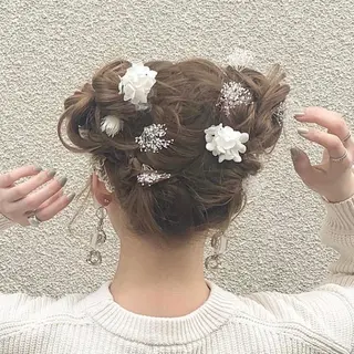 ヘアアレンジ レイヤー/ブリーチ/ 新宿/福元実希のヘアスタイル