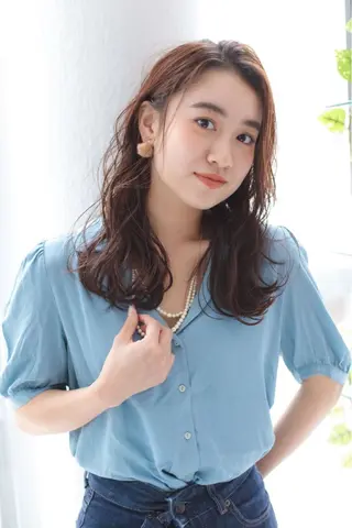 セミロング sunny side 大名　りょう👸🏼のヘアスタイル