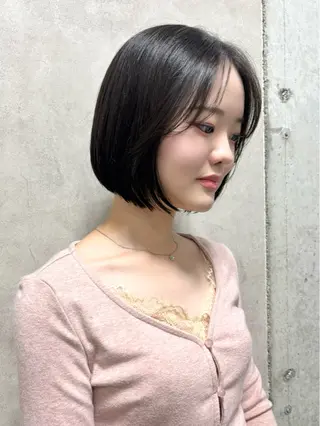 ショート カラー 🖤顔まわり 盛れヘア⟡アズサ🖤のヘアスタイル