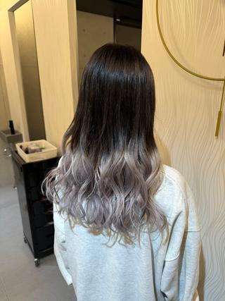 セミロング カラー 羽田翔大/ブリーチ/ レイヤー/店長のヘアスタイル