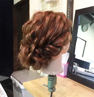 ロング カラー パーマ ヘアアレンジ キッズ ネイル マツエク・マツパ brille ~eyelash~のヘアスタイル