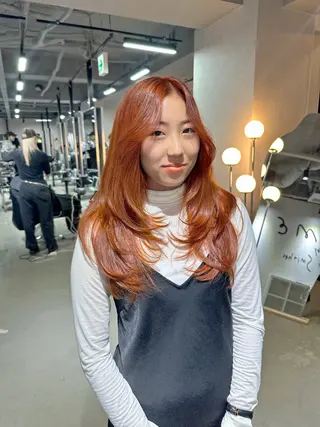 セミロング 心斎橋 韓国レイヤ ー指名No.1renのヘアスタイル