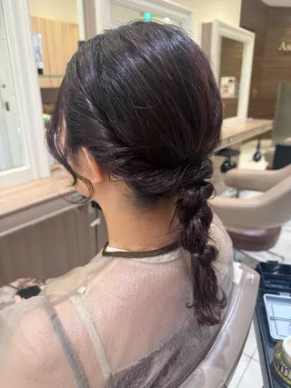 ミディアム ヘアアレンジ 韓国ヘアメイク🎀/ 縮毛矯正✨山本媛香のヘアスタイル
