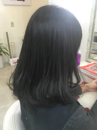 ミディアム カラー 髪質改善 中川 翔のヘアスタイル