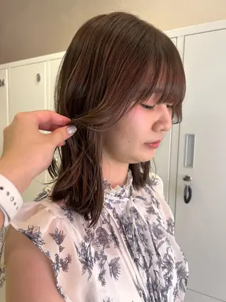ミディアム カラー kaho/ 透明感カラー🫧のヘアスタイル