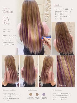 ロング カラー ‼️最新ハネエクステ 原宿のヘアスタイル