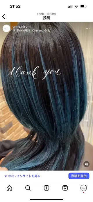 カラー ヤマモト ヒロミのヘアスタイル