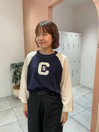 ショート カラー パーマ 前原  千尋のヘアスタイル