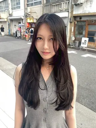 ロング SLASHスラッシュ 小川花鈴のヘアスタイル