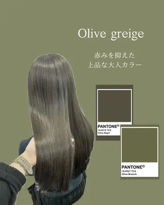 ロング カラー ParveMix/ オリーブ/いちかのヘアスタイル