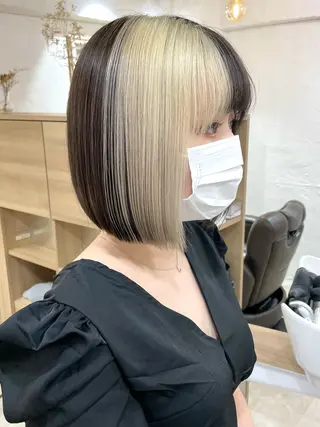 ショート カラー 髪質改善 縮毛矯正/ レイヤー/銀座/本木のヘアスタイル
