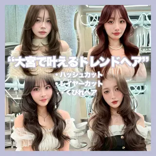 ロング カラー 大宮レイヤーカット ハッシュ　柏崎颯刀のヘアスタイル