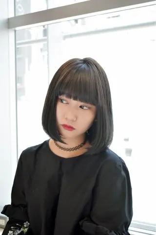 ミディアム カラー ボブ/ショート得意 安西駿一　【銀座】のヘアスタイル