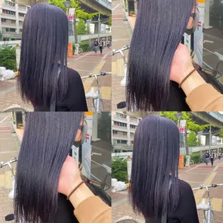 セミロング カラー 色落ちまで可愛い🧚 心斎橋hikaruのヘアスタイル