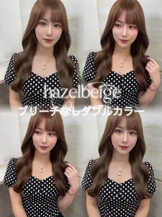 ロング カラー あみ/暗髪オリ ーブ特化🍃髪質改善のヘアスタイル
