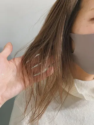 セミロング カラー パーマ ボブパーマコテ巻き風 パーマNo1深江秀平のヘアスタイル