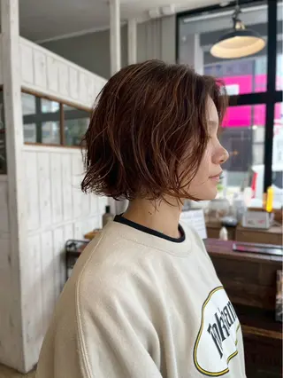 ミディアム パーマ Hair ruup 平良那生のヘアスタイル