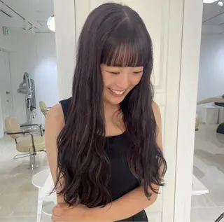 ロング ヘアアレンジ ユウナ ︎︎ MIRRORのマツエク・マツパデザイン