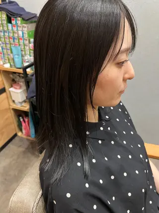 セミロング カラー パーマ ヘアアレンジ メンズ キッズ ネイル マツエク・マツパ アイブロウ 久木原 ゆりのヘアスタイル