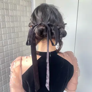 ヘアアレンジ 銀座:似合わせカラー オリーブ🫒アレンジのヘアスタイル