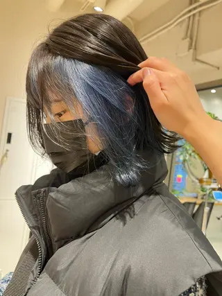 ミディアム カラー 🐩透明感ミルクティ ーピンクニイナ🐩のヘアスタイル