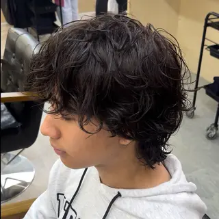 ショート パーマ メンズ 永野 正芳のヘアスタイル