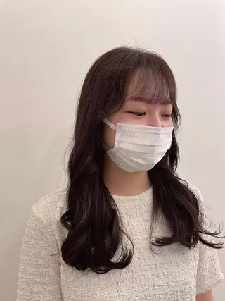 セミロング カラー 💘韓国レイヤー上 品カラーruru💘のヘアスタイル