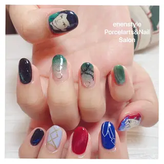 ミディアム ネイル 🐾enen style 🐾のネイルデザイン