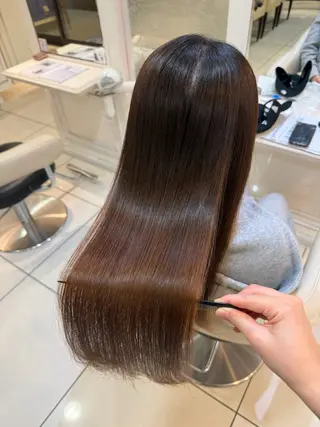 ロング パーマ ツヤ重視 ワンカラー🫧Mioのヘアスタイル