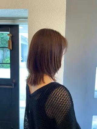 ミディアム カラー 吉富 博美のヘアスタイル